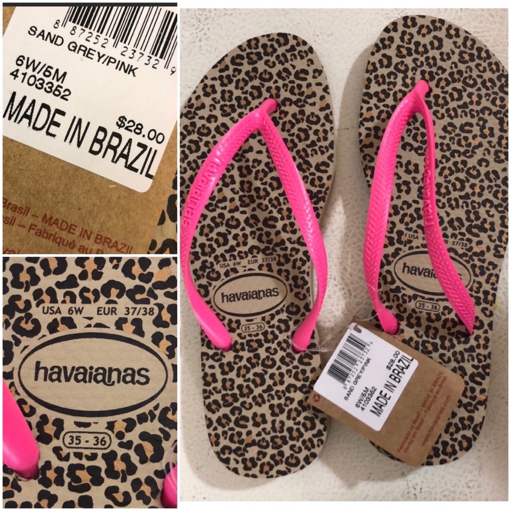 SALE💕 NEW Cheetah Havaianas sandals/flip flops